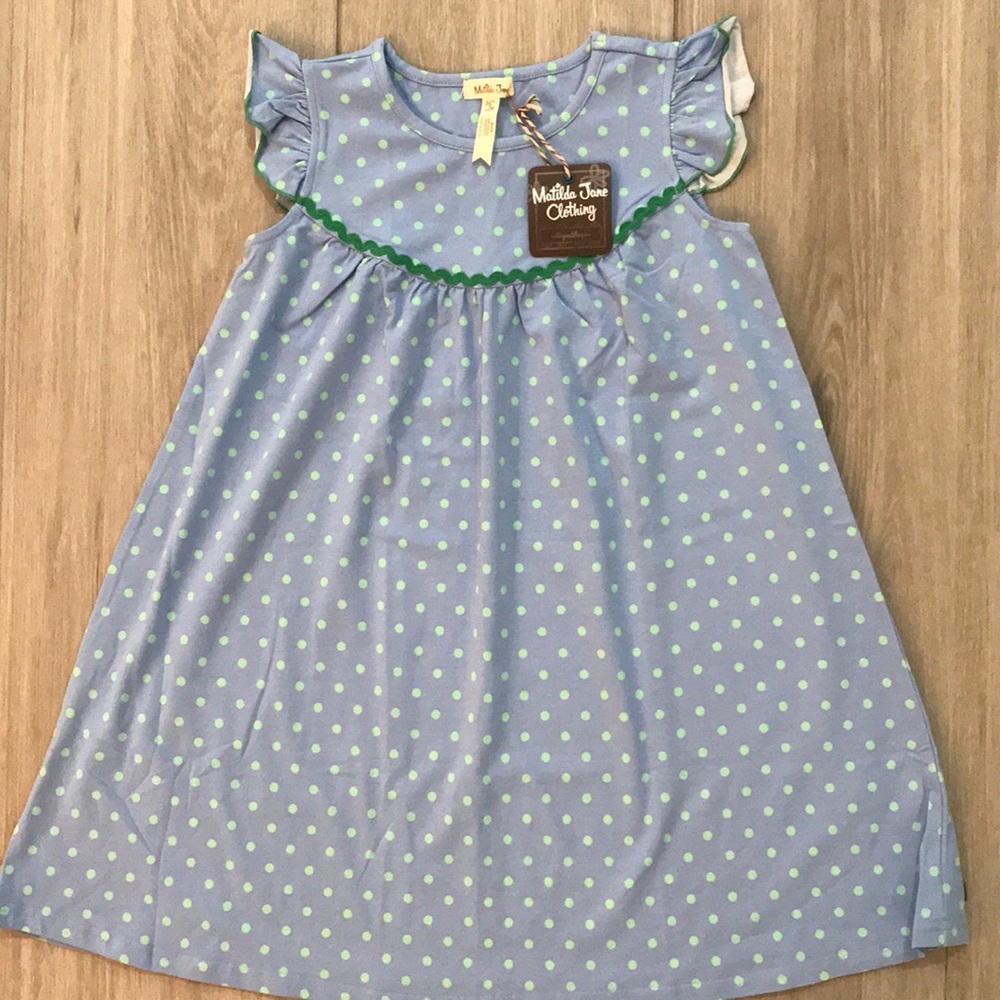New Matilda Jane Blueberry Pearl Dress Size 8